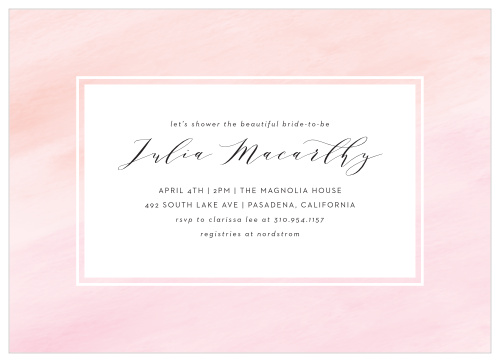Fully customizable modern typography and chic design. Celebrate in style with our Mod Wash Bridal Shower Invitations.