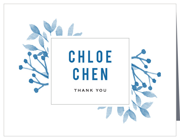 Show your appreciation to those you love with our Monochrome Florals Bridal Shower Thank You Cards!