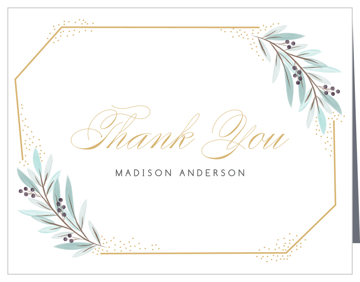 Geo Watercolor Bridal Shower Thank You Cards