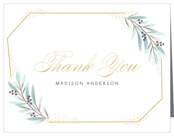 Show your appreciation to those you love with our Geo Watercolor Bridal Shower Thank You Cards!