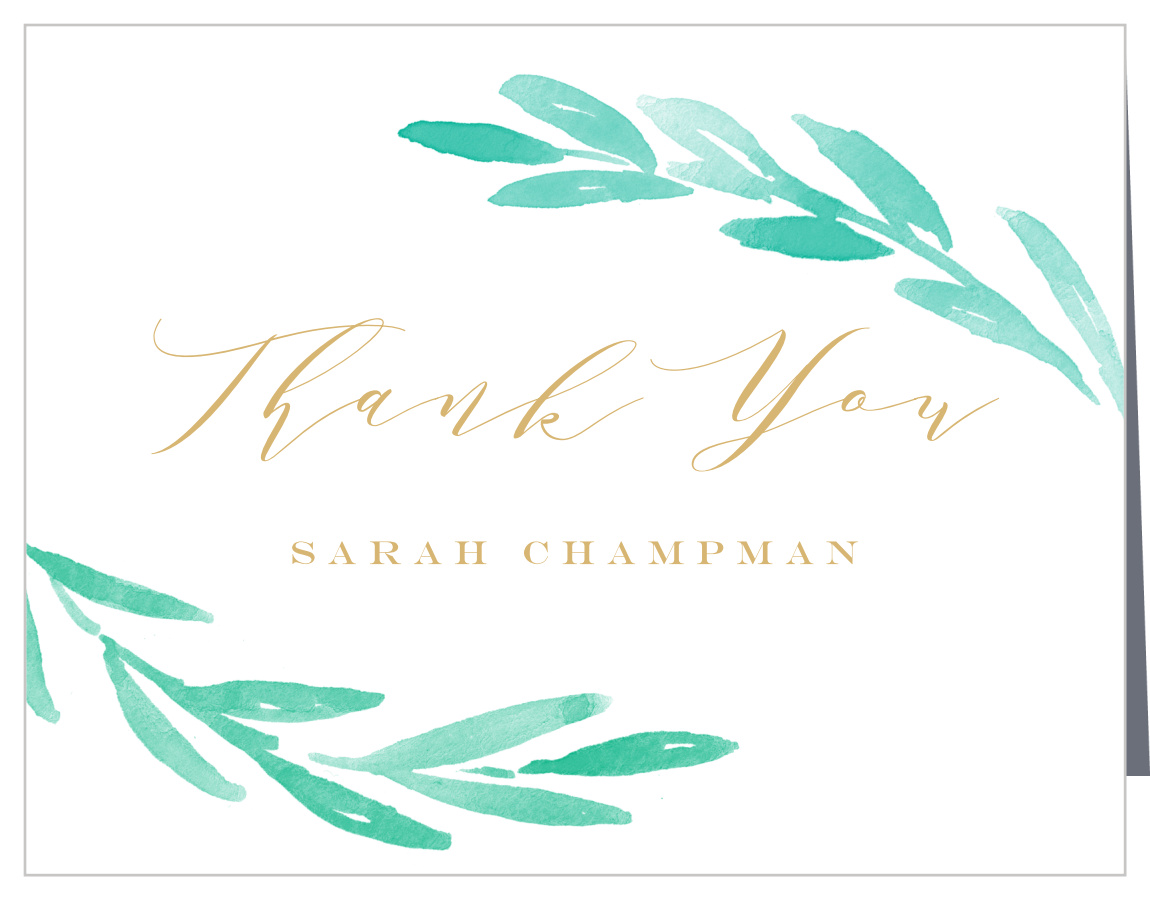 Leafy Laurels Bridal Shower Thank You Cards
