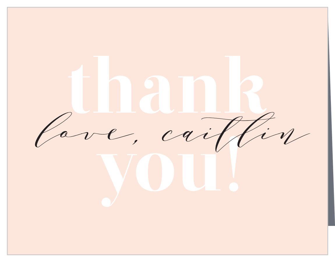 Modern Article Bridal Shower Thank You Cards