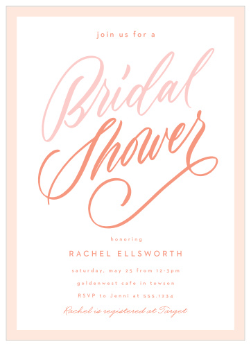 Beautiful watercolor hand-lettered Set the stage for your perfect event. Modern Brides will swoon over our Mod Love Bridal Shower Invitation.