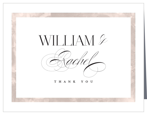 Show your gratitude with the Alluring Border Bridal Shower Thank You Cards.