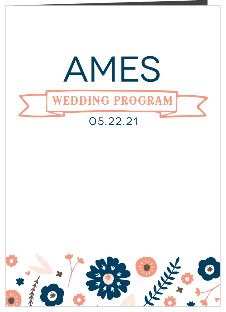 Ribbons & Flowers Wedding Programs