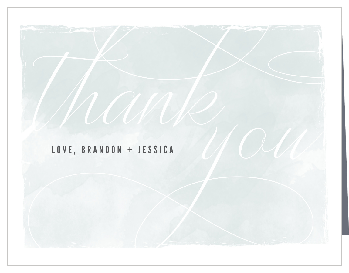 Modern Couple Bridal Shower Thank You Cards
