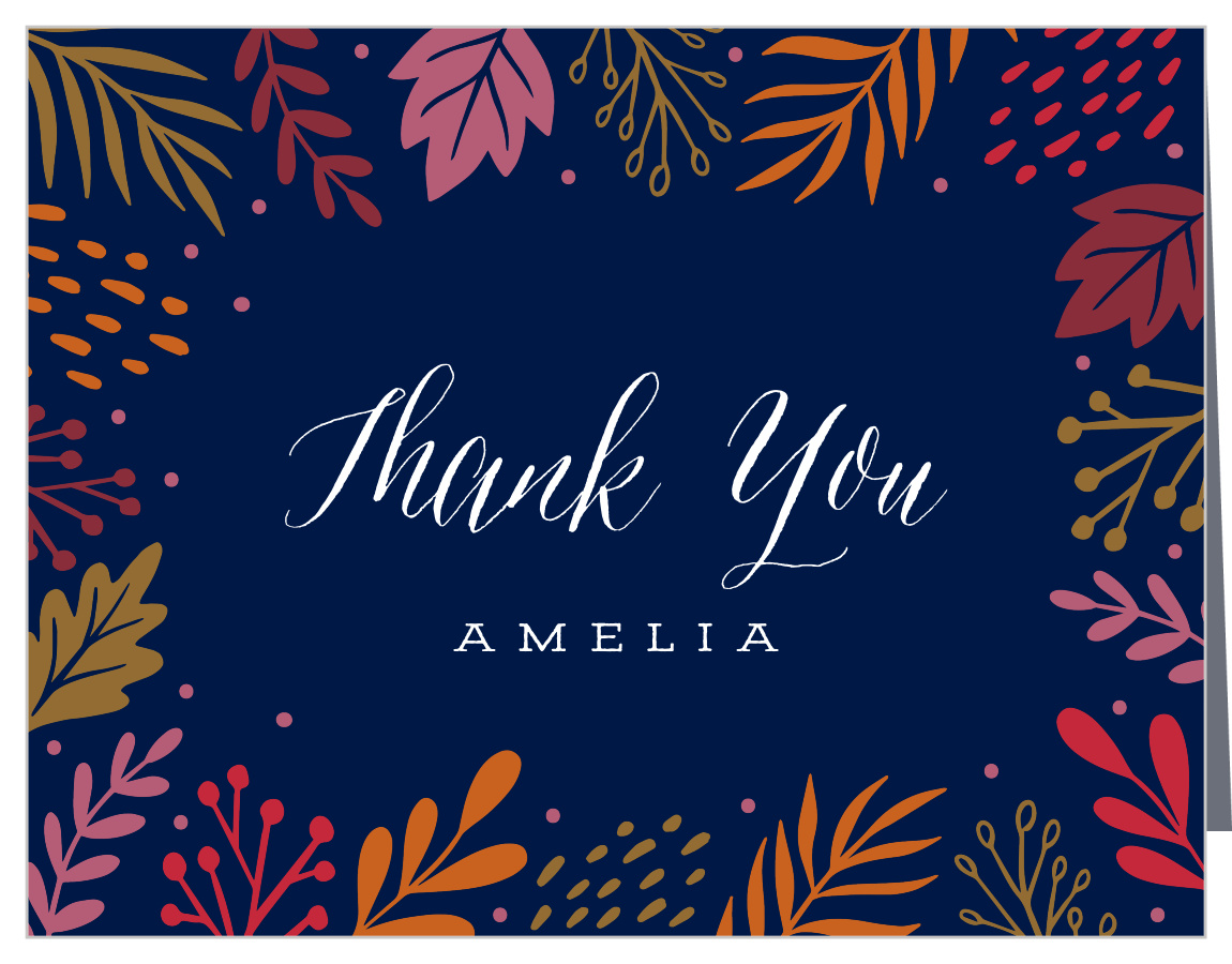 Fall Medley Bridal Shower Thank You Cards