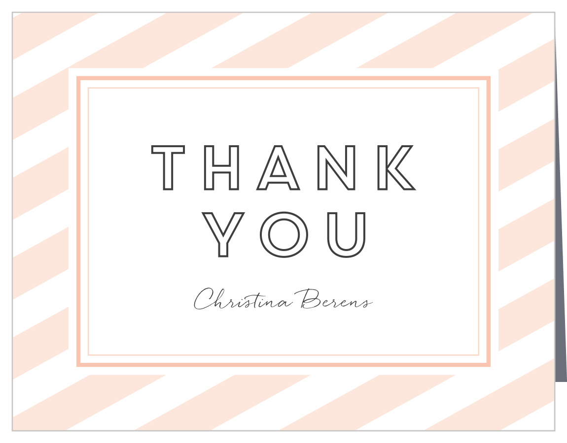 Cute Clock Bridal Shower Thank You Cards