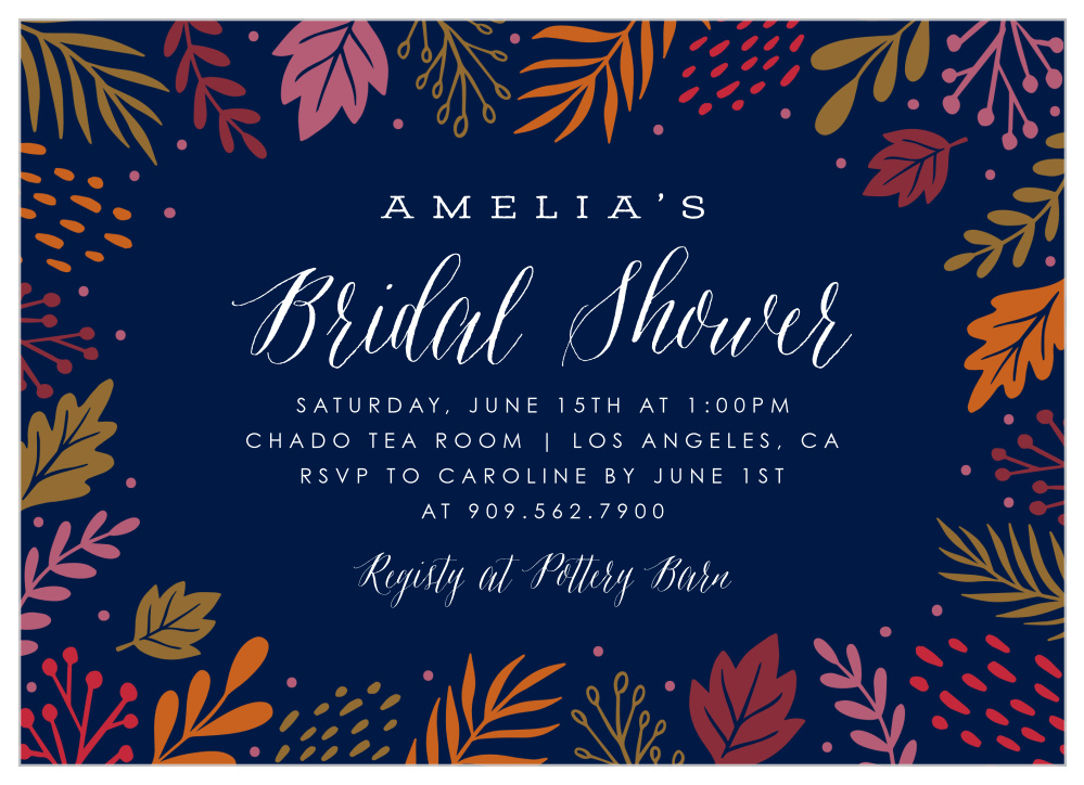 Fall Medley Bridal Shower Invitations