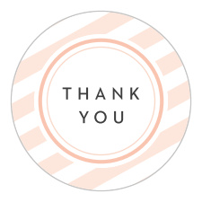 Leave your mark with these fully customizable stickers. Beautiful bold pink striped sticker features a bold border that frames your text.