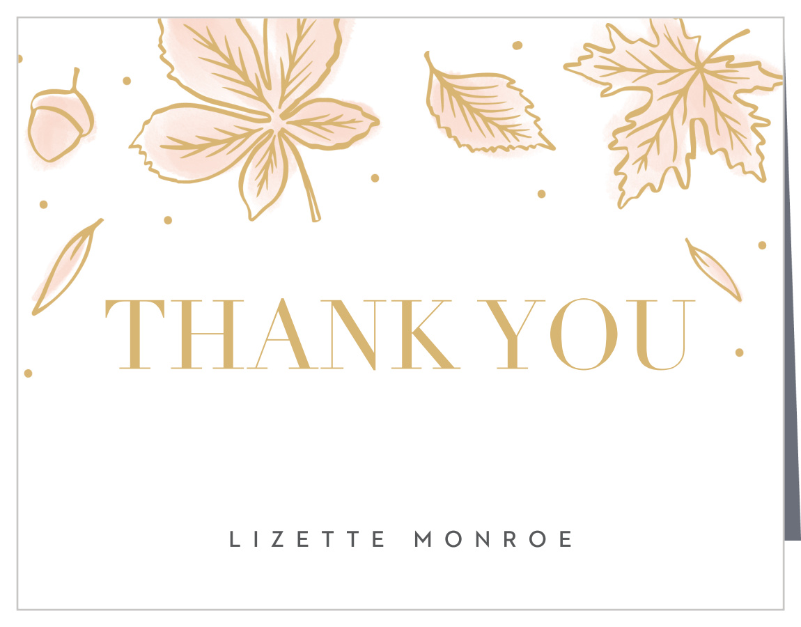 Fall Bride Bridal Shower Thank You Cards