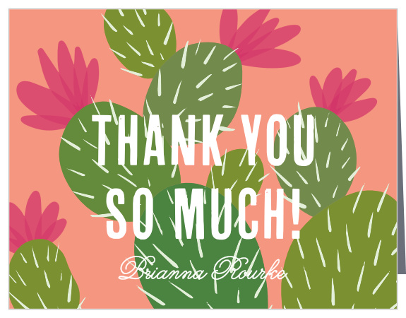 Send a festive token of appreciation with our Prickly Pear Bridal Shower Thank You Cards.