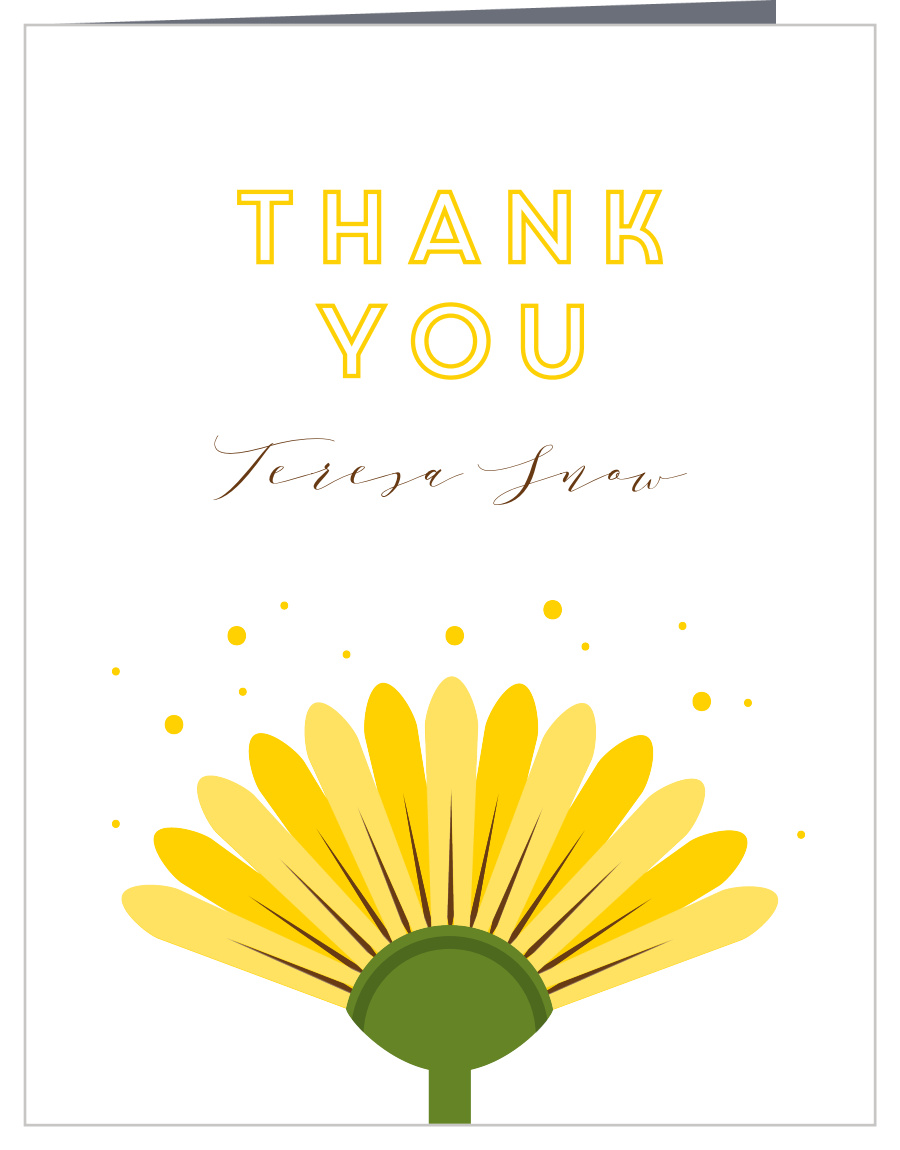 Sunflower Shower Bridal Shower Thank You Cards