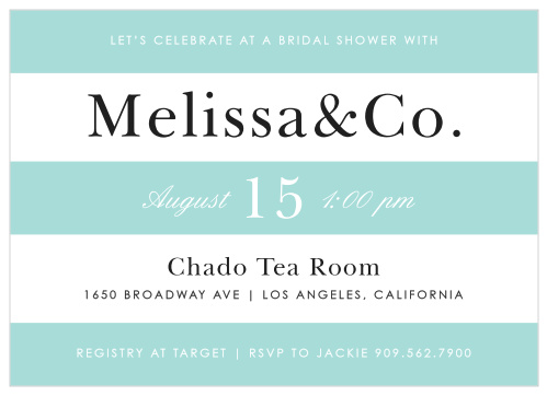 Gather your close friends and family together to have some pre-wedding fun with our Shower & Co Bridal Shower Invitations.