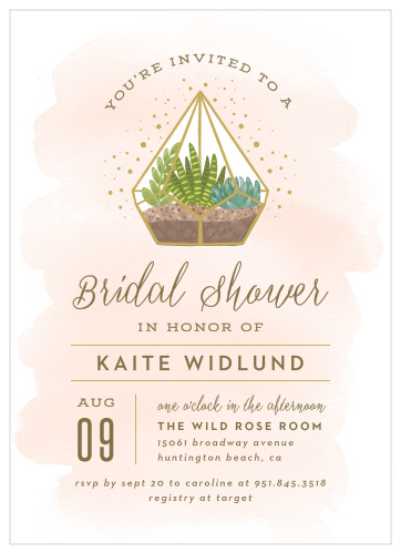 Our Succulent Terrarium Bridal Shower Invitations are the perfect way to surround yourself with your loved ones for your bridal shower celebrations!