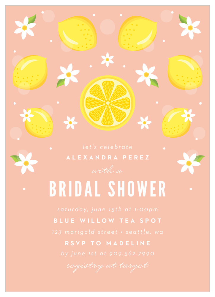 Lemonade Pop Bridal Shower Invitations