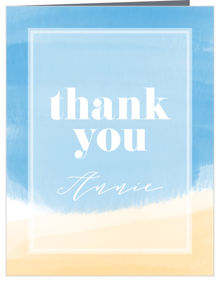 Our Watercolor Ocean Bridal Shower Thank You Cards are sure to be a hit at your nautical event!