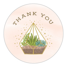 Our Succulent Terrarium Bridal Shower Stickers are the perfect finishing touch to your bridal shower thank you cards!