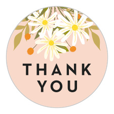 Our Daisy Bunch Bridal Shower Stickers are the perfect finishing touch to your bridal shower thank you cards!