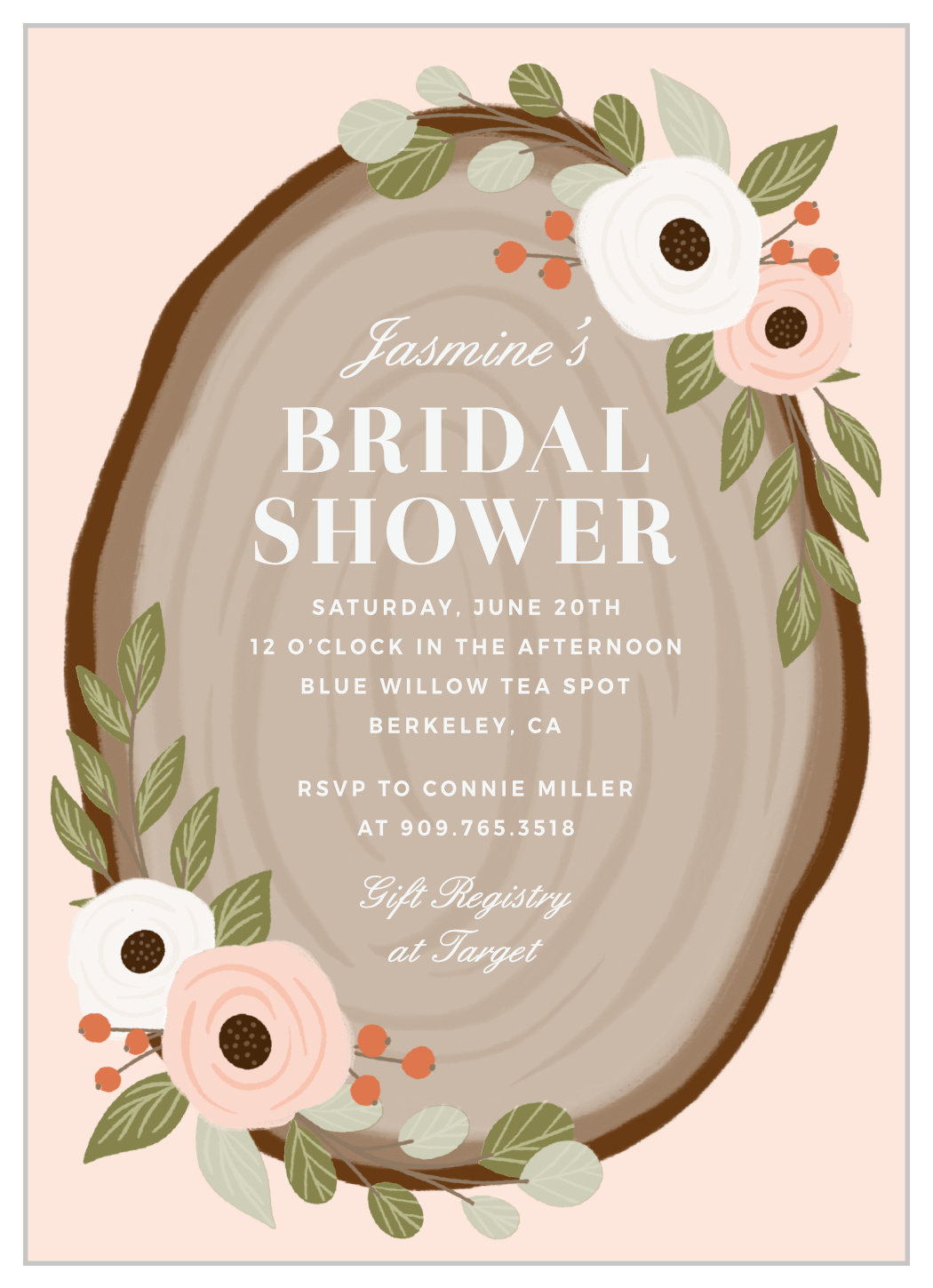 Rustic Woodland Bridal Shower Invitations