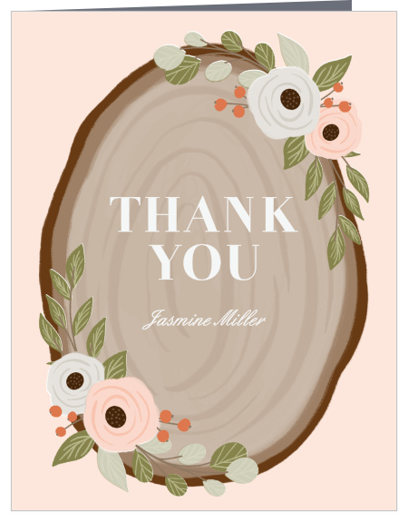 Show your gratitude to all your guests for their participation and support with our Rustic Woodland Bridal Shower Thank You Cards!