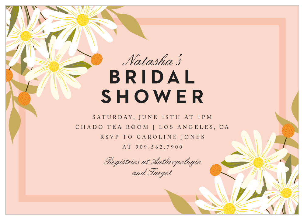 Daisy Bunch Bridal Shower Invitations