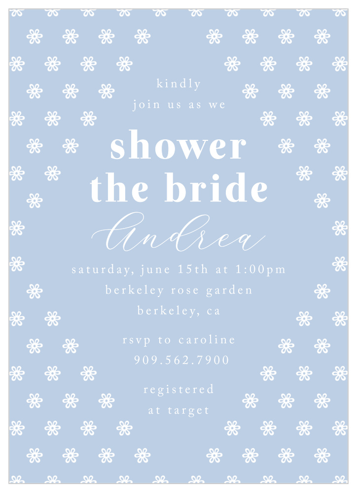 Daisy Diamond Bridal Shower Invitations