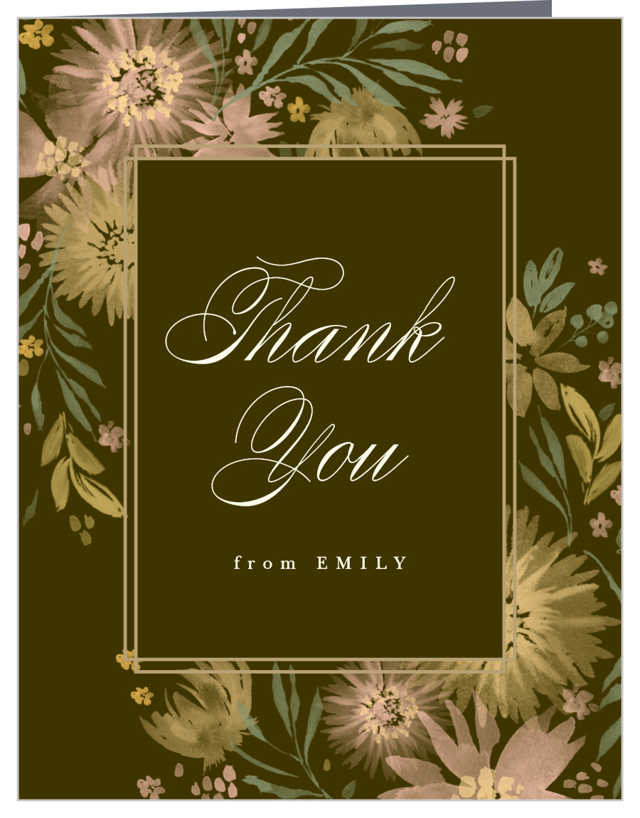 Mountain Flowers Bridal Shower Thank You Cards