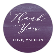 Gift your close friends and family with a memento of your pre-wedding fun with the chic look of our Watercolor Plum Bridal Shower Stickers.