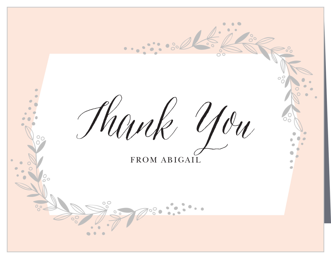 Dotted Botanical Bridal Shower Thank You Cards