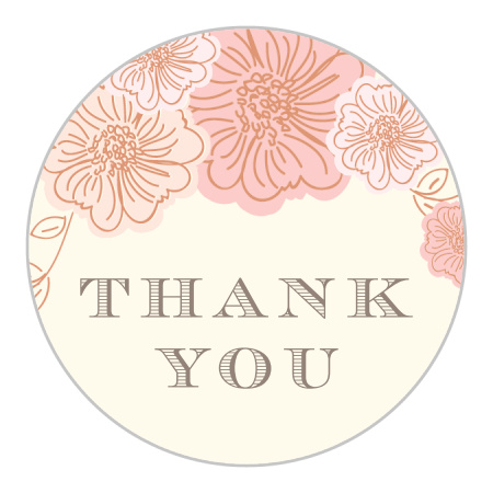 Blushing Bouquets Bridal Shower Stickers
