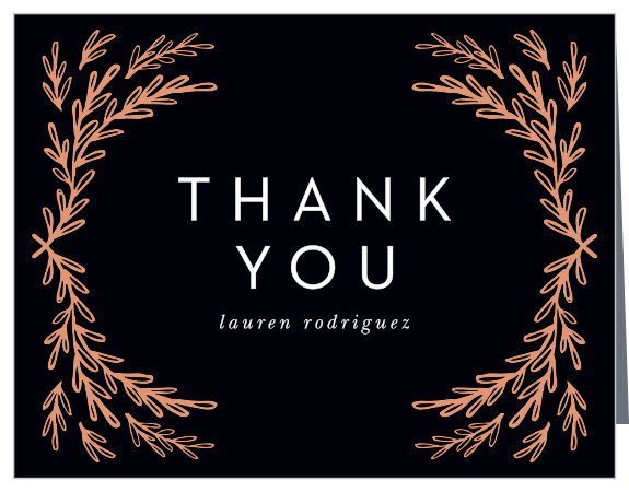 Leave a lasting impression with our Laurel Frame Bridal Shower Thank You Cards.