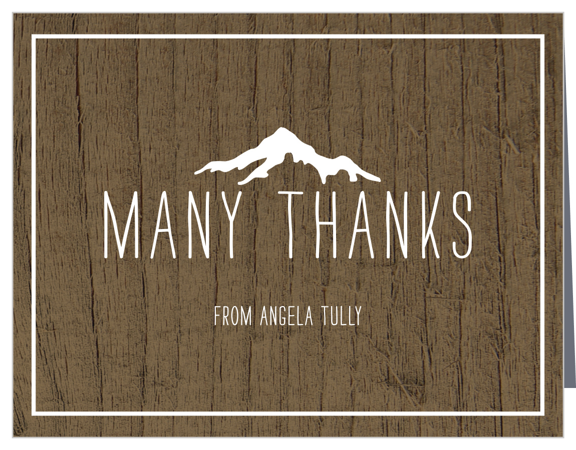 Rustic Mountainside Bridal Shower Thank You Cards