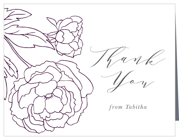 Our Peony Border Bridal Shower Thank You Cards are the perfect way to show your appreciation for the support of your friends and family!