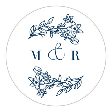 Add the perfect touch to your bridal shower with our Monogram Floral Bridal Shower Stickers.