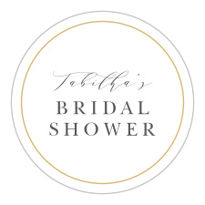 Our Peony Border Bridal Shower Stickers are the perfect finishing touch to your bridal shower thank you cards!