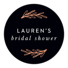 Add a stylish touch to your bridal shower invites with our Laurel Frame Bridal Shower Stickers.