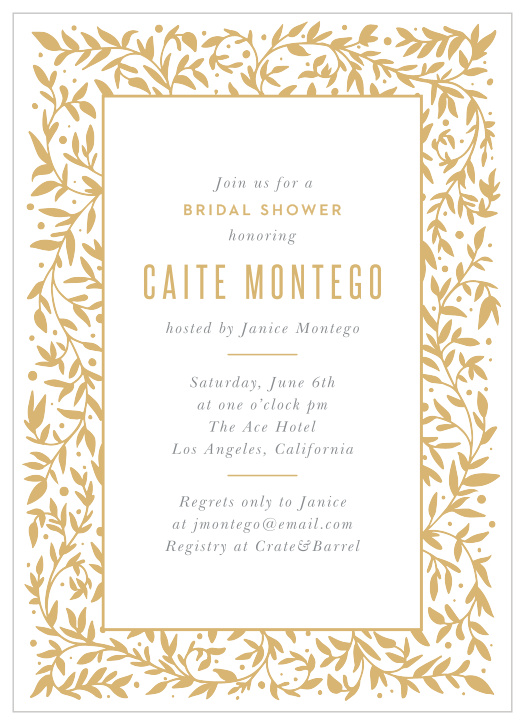 Set the stage for an enchanting bridal shower with our Classical Library Bridal Shower Invitations.