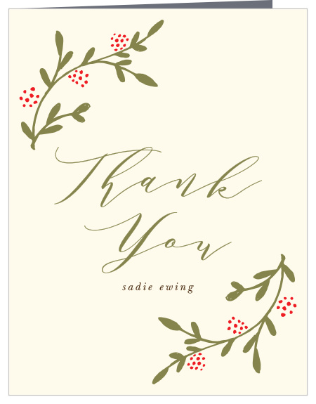 Share your appreciation to close friends and family that supported you during the celebration with our Bounteous Berries Bridal Shower Thank You Cards.
