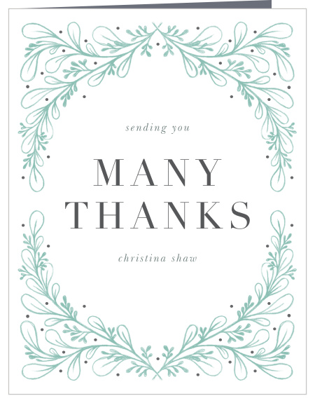 Our Fairytale Foliage Bridal Shower Thank You Cards are a perfect way to show your gratitude to close family and friends that supported you.