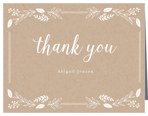 Let your close friends and family know how much you appreciated their support with the rustic look of our Little Garden Bridal Shower Thank You Cards.