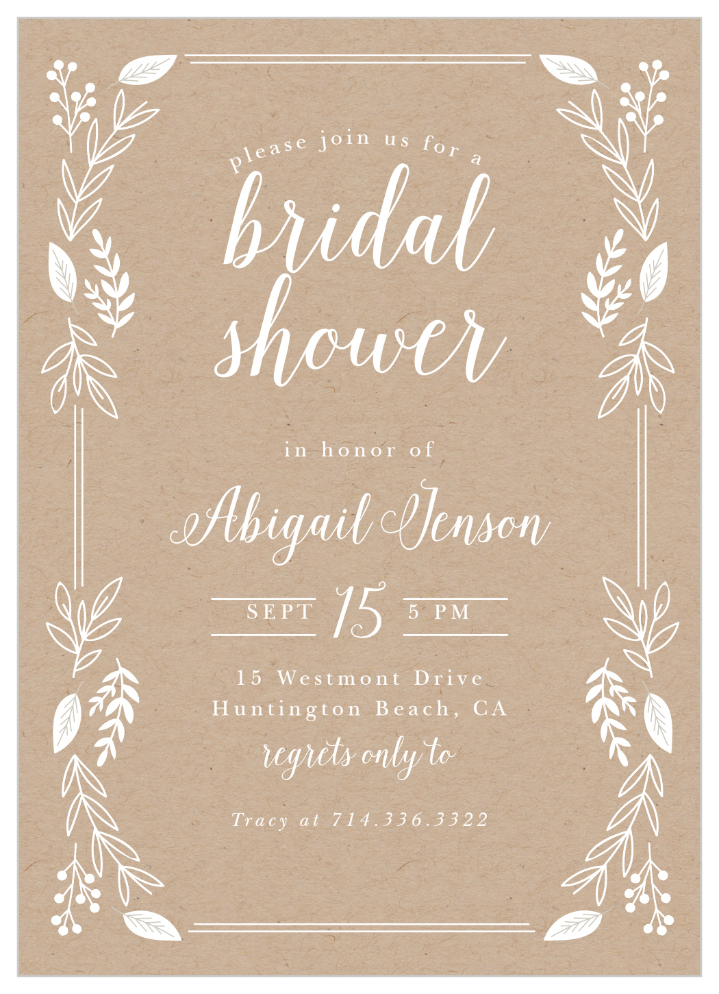 Little Garden Bridal Shower Invitations