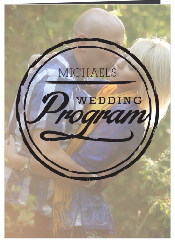 Tying the Knot wedding program is a perfect match to the rest of the Tying the Knot wedding suite. With this program you get two more opportunities to show off those beautiful engagement photos on the front and back panels.