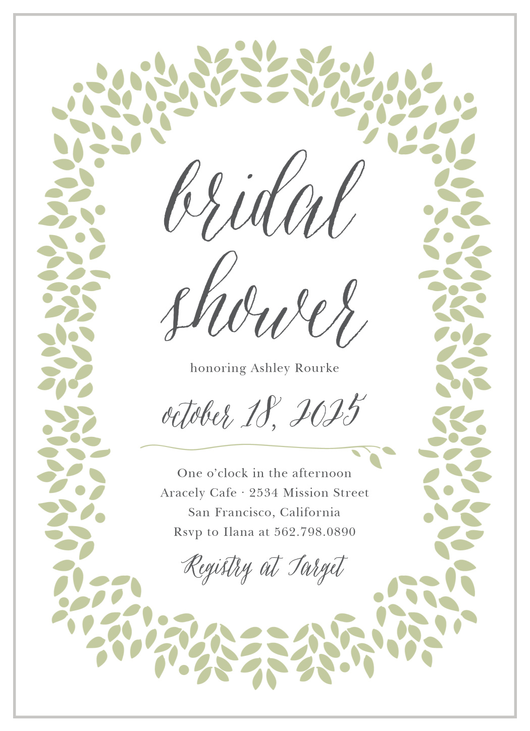 Radiant Leaves Bridal Shower Invitations