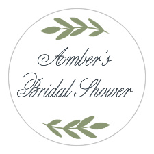 Add a stylish touch to your bridal shower invites with our Garland Wreath Bridal Shower Stickers.