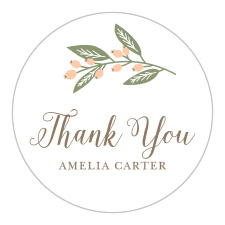 Gift your loved ones with a memento of your pre-wedding fun with the classic look of our Berry Branches Bridal Shower Stickers.