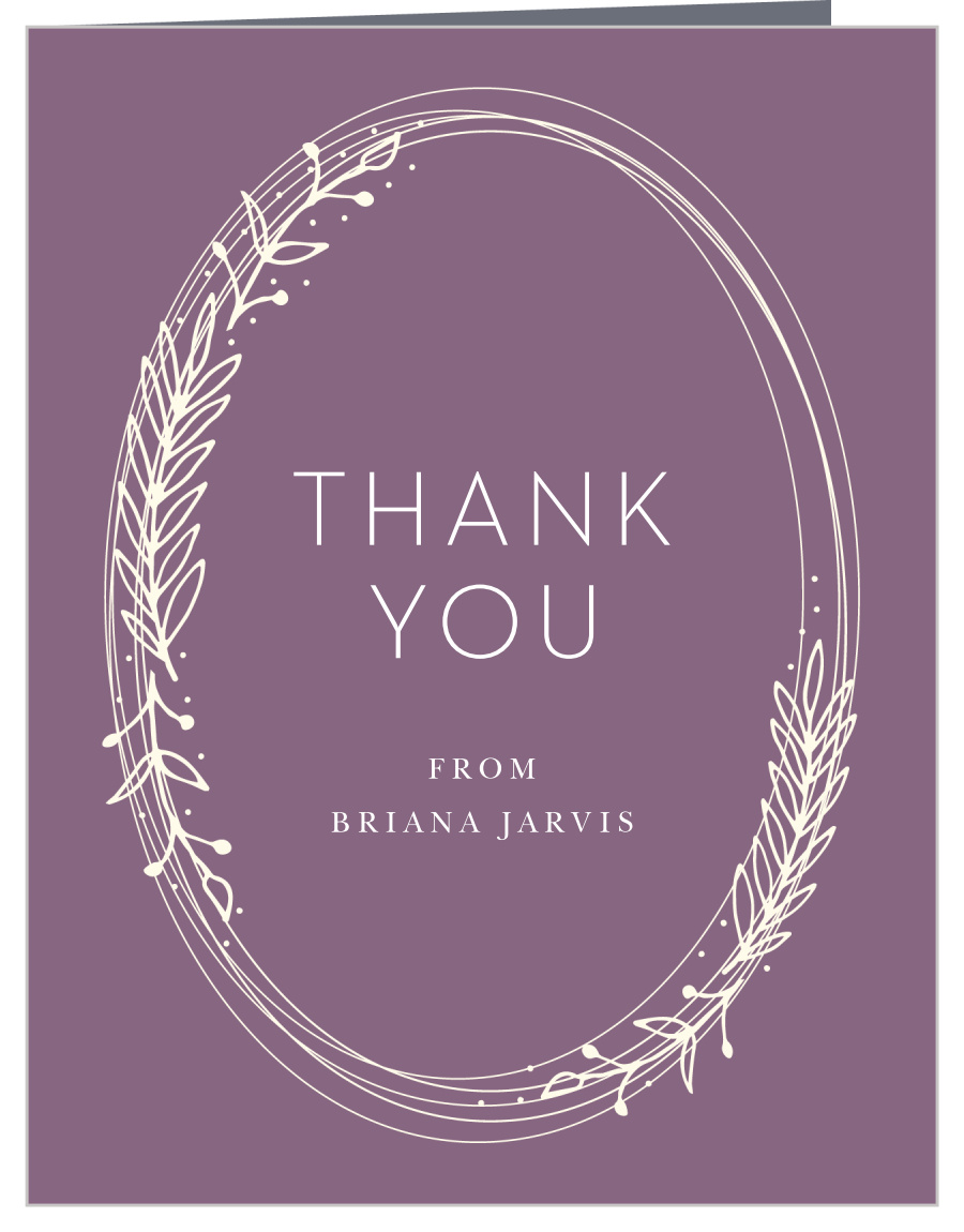 Frosted Wreath Bridal Shower Thank You Cards