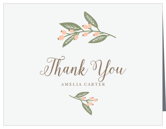 Our Berry Branches Bridal Shower Thank You Cards are a lovely way to share your appreciation for the support your close friends and family showed during the pre-wedding fun
