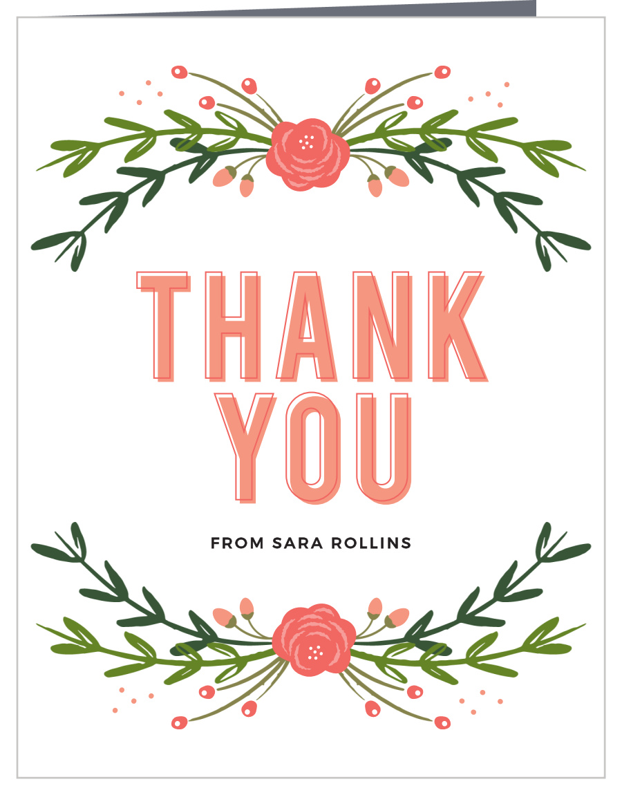 Peony Brunch Bridal Shower Thank You Cards