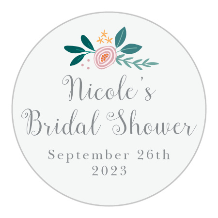 Antler Bouquet Bridal Shower Stickers